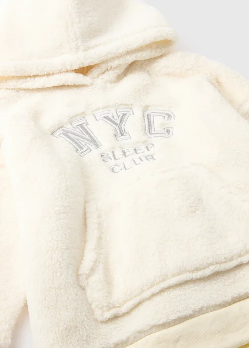 Girls Mini Me Cream Hoodie & Bottoms Lounge Set (7-13yrs) - Age 7 Years Image 2