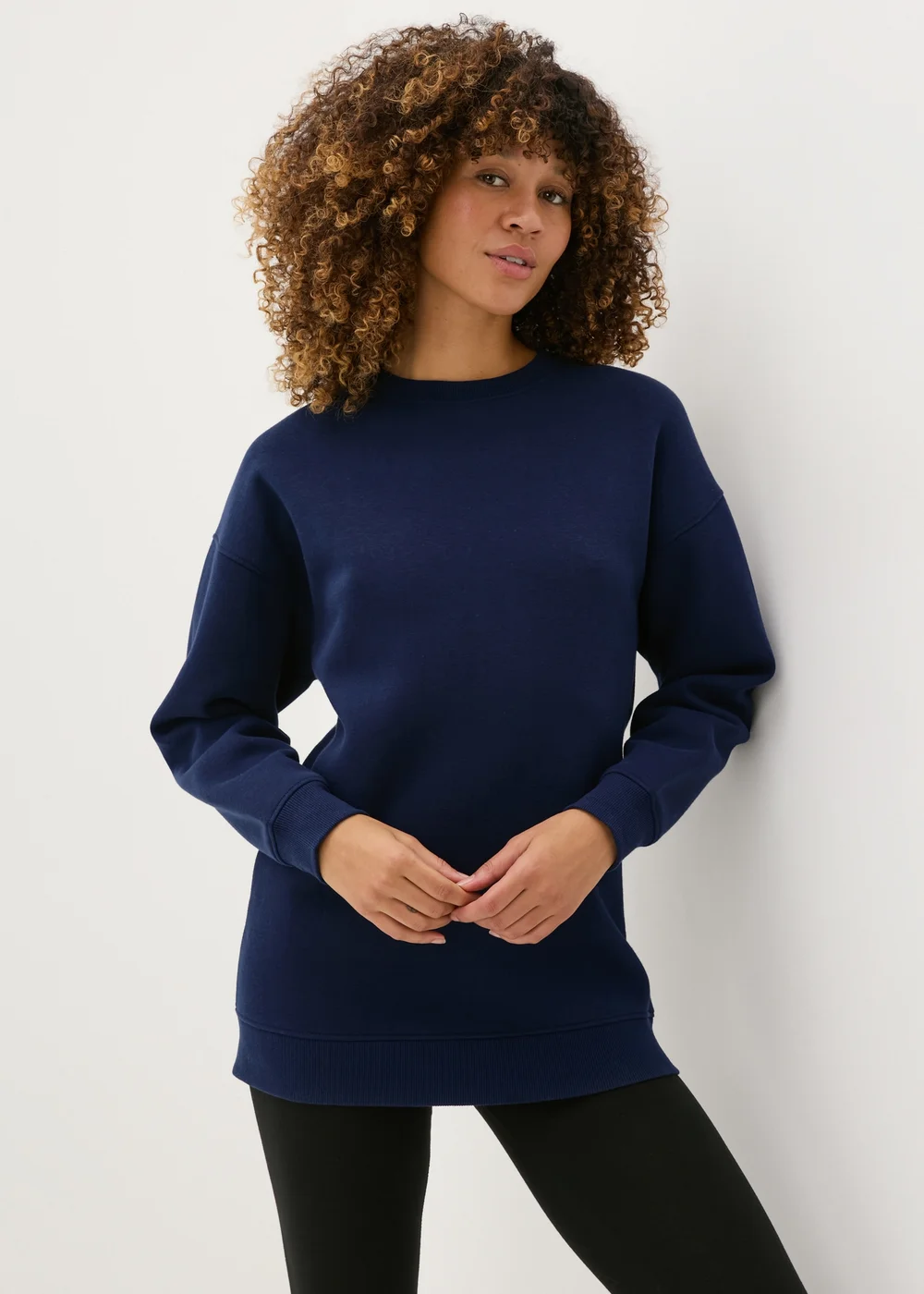 Navy Longline Sweatshirt - S Image 1