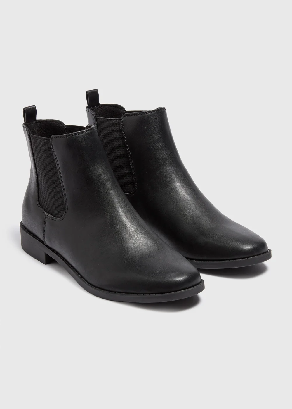 Black PU Leather Chelsea Boots - 3 Image 1