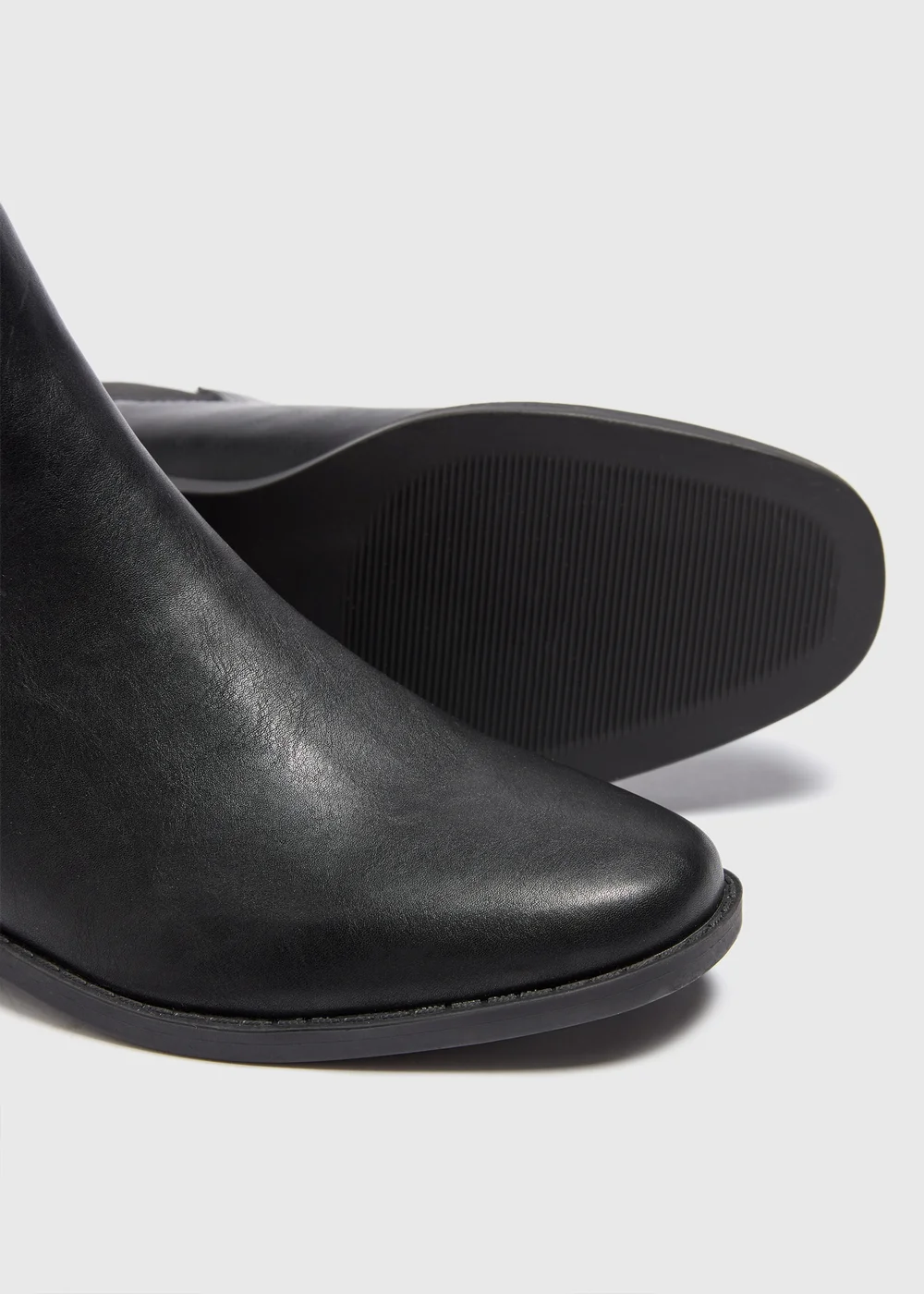 Black PU Leather Chelsea Boots - 3 Image 2