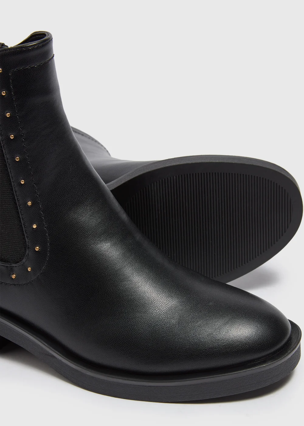 Black Pinstud Chelsea Boots - Size 3 Image 2