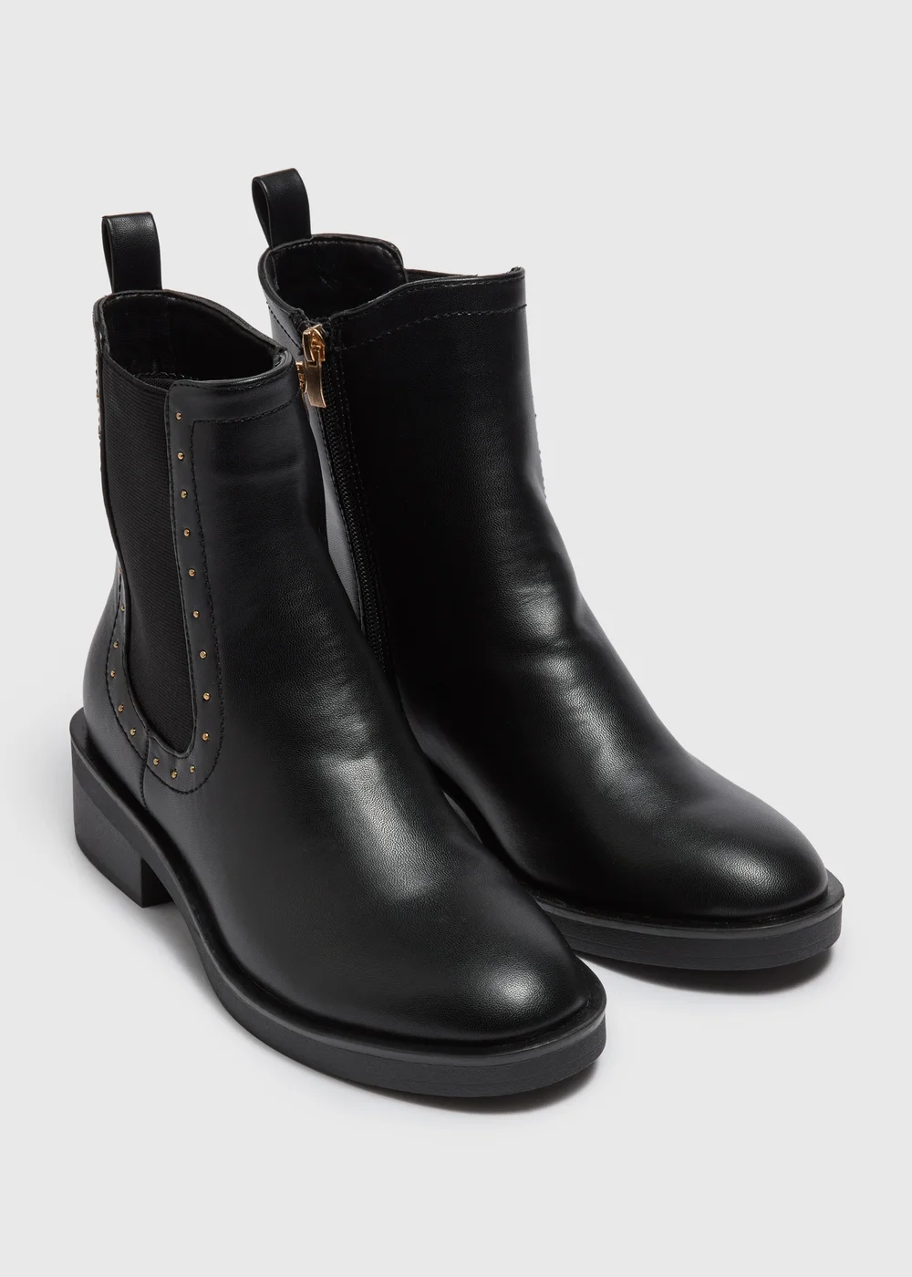Black Pinstud Chelsea Boots - Size 3 Image 1