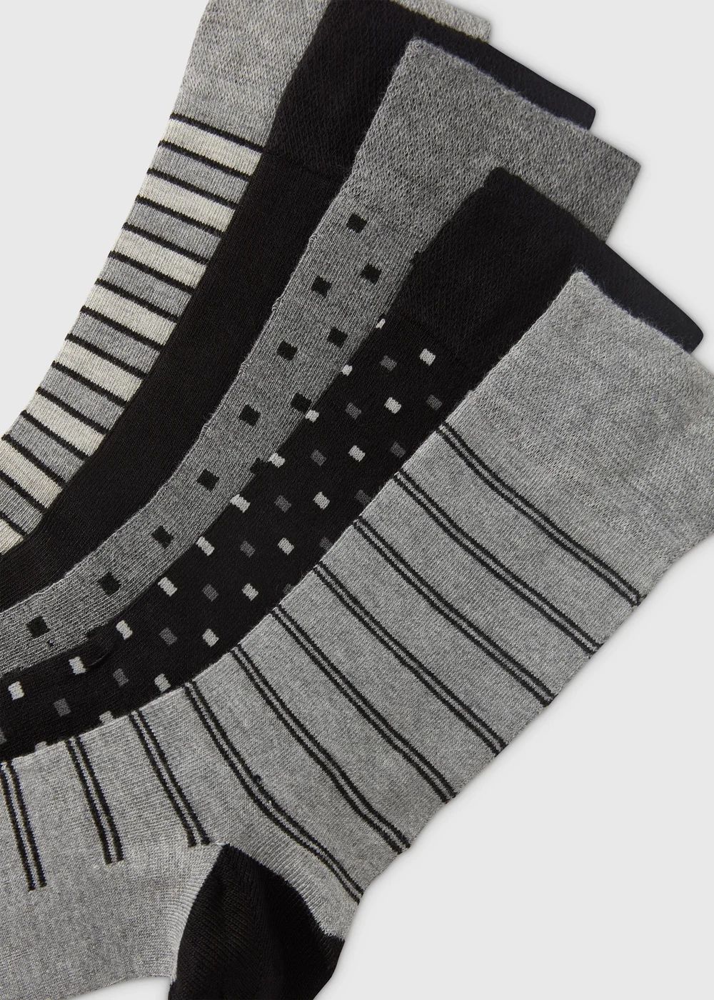 5 Pack Multicolour Patterned Socks - 6-8.5 Image 2