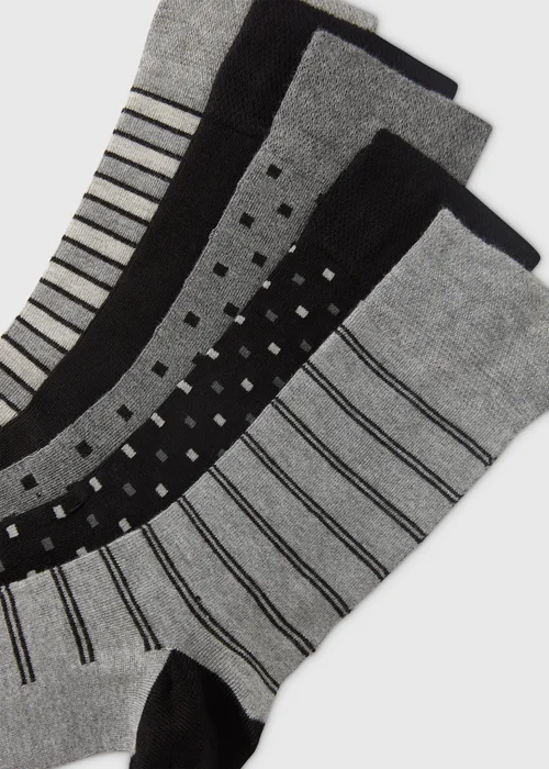 5 Pack Multicolour Patterned Socks - 6-8.5 Image 2