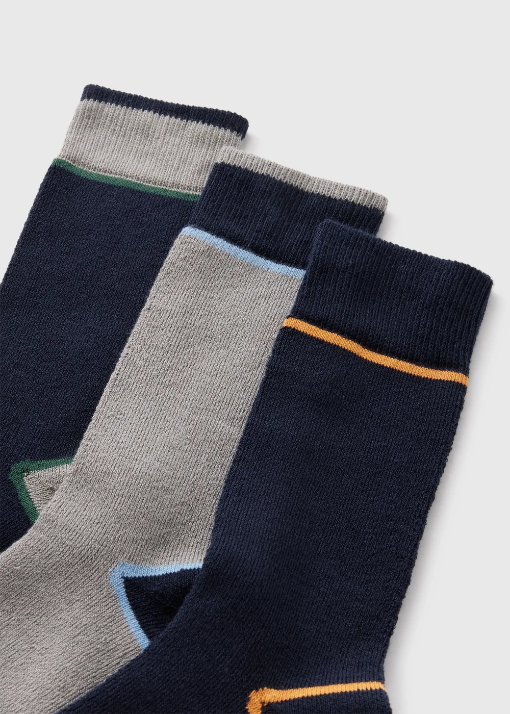 3 Pack Navy Stripe Thermal Socks - Sizes 6 - 8.5 Image 2
