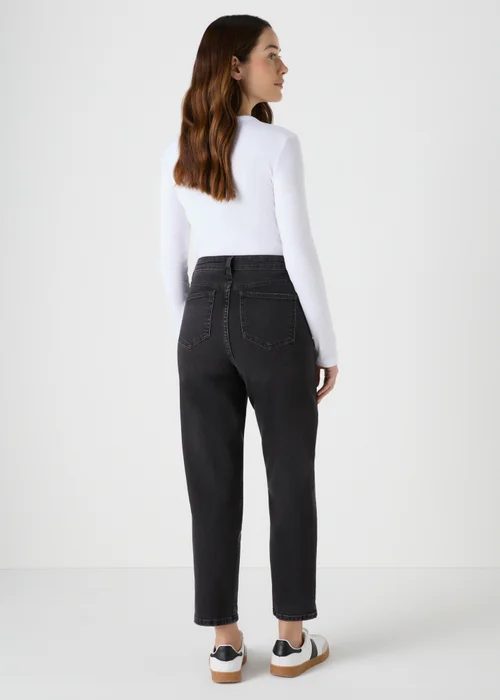 Papaya Petite Black Ripped Mom Jeans - 6 Image 2
