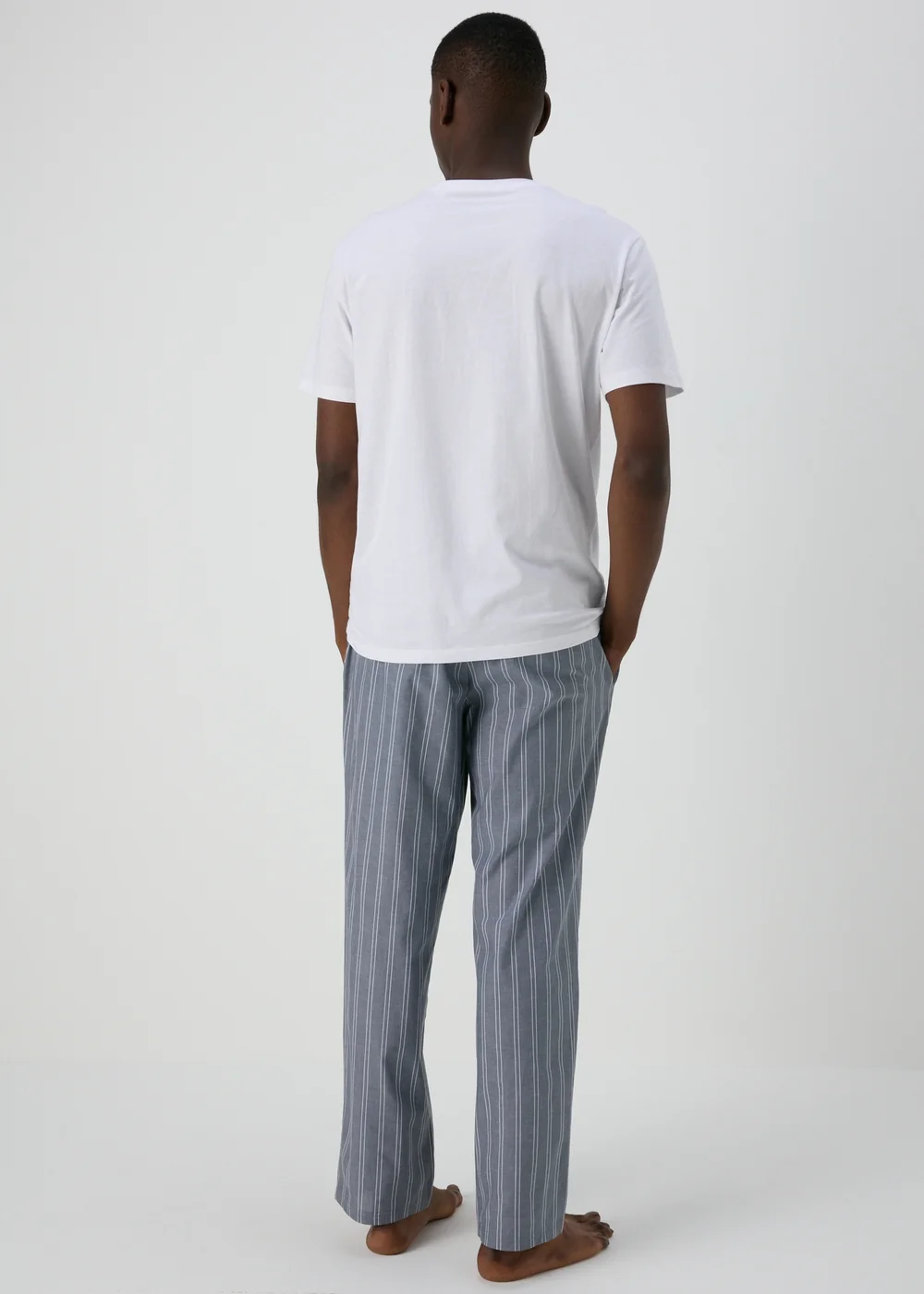 Grey Stripe Pyjama Bottoms - Extra small Image 2