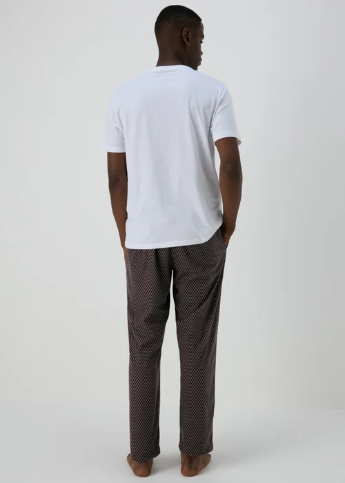 Brown Herringbone Pyjama Bottoms - Extra small Image 2