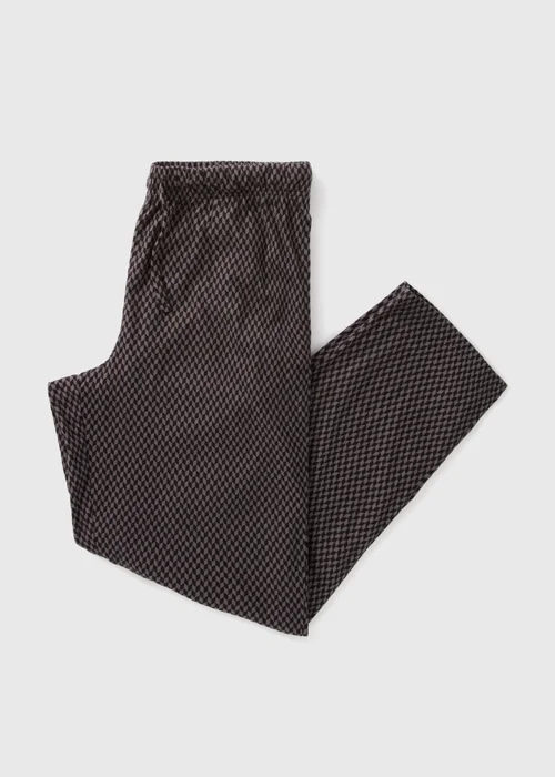 Brown Herringbone Pyjama Bottoms - Extra small Image 3