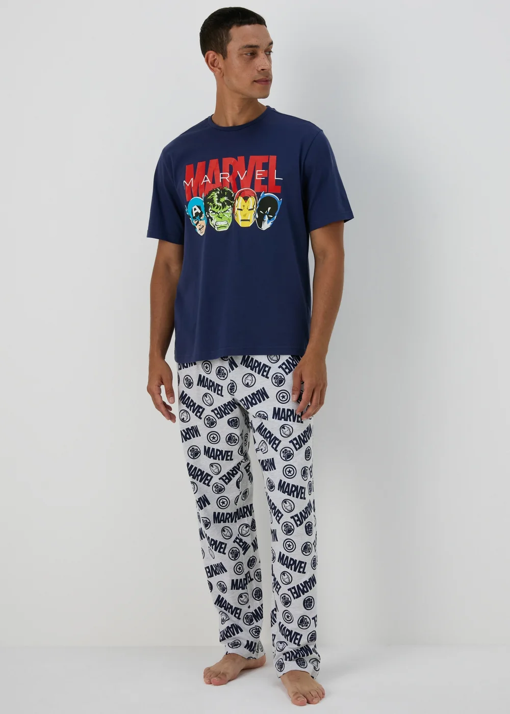 Navy Marvel Pyjama Set - Extra small Image 1