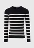 Black Stripe Cable Knit Jumper - 8 Image 5