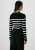 Black Stripe Cable Knit Jumper - 8 Image 2