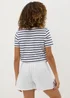 White Double Cloth Shorts - XS Image 2