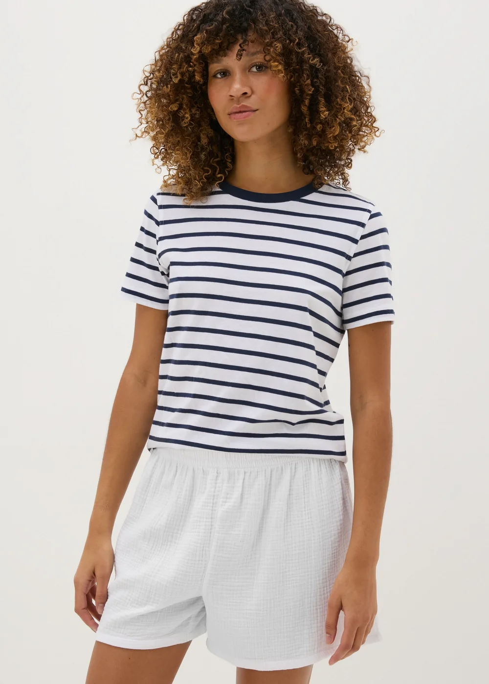 White Double Cloth Shorts - XS Image 1