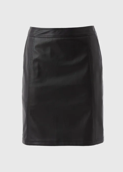 Black PU Leather Zip Mini Skirt - 8 Image 5