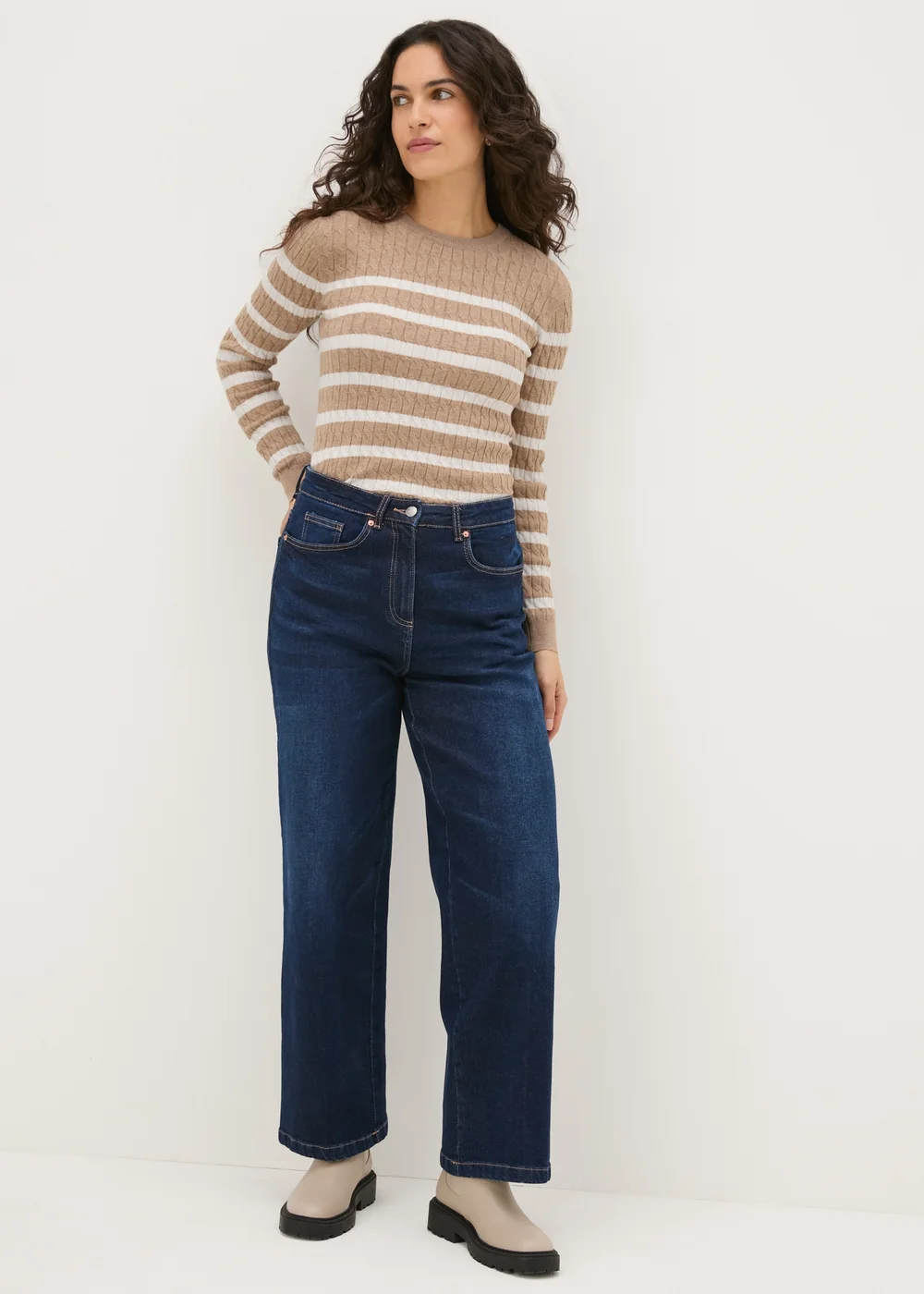 Neutral Baby Cable Stripe Jumper - 8 Image 1