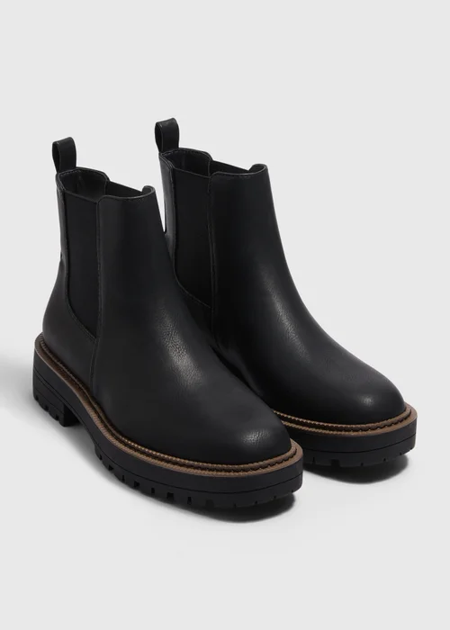 Soleflex Black Chelsea Boots - Size 3 Image 1
