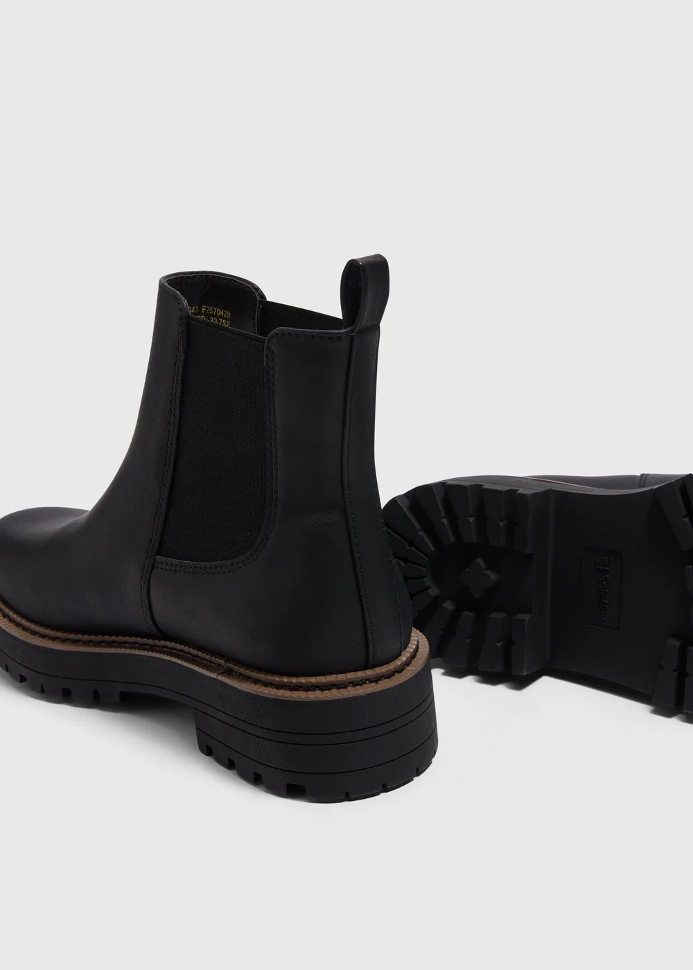 Soleflex Black Chelsea Boots - Size 3 Image 2