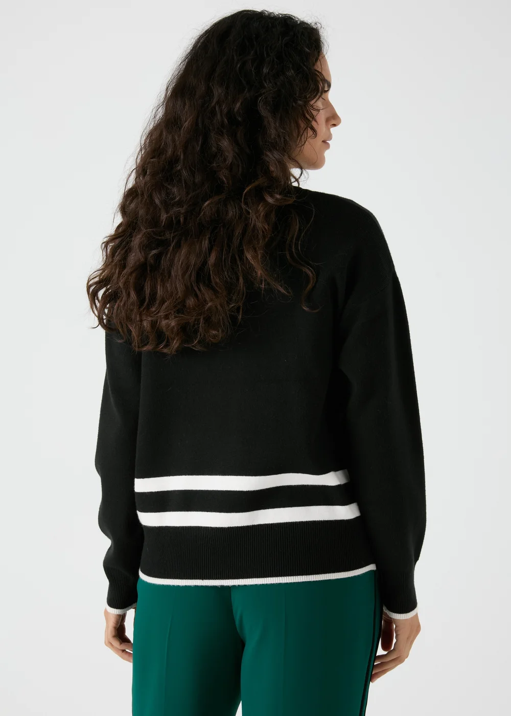 Et Vous Black Stripe Knitted Jumper - S Image 2