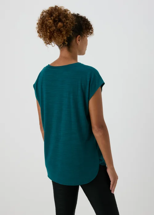 Souluxe Teal V Neck T-Shirt - S Image 2
