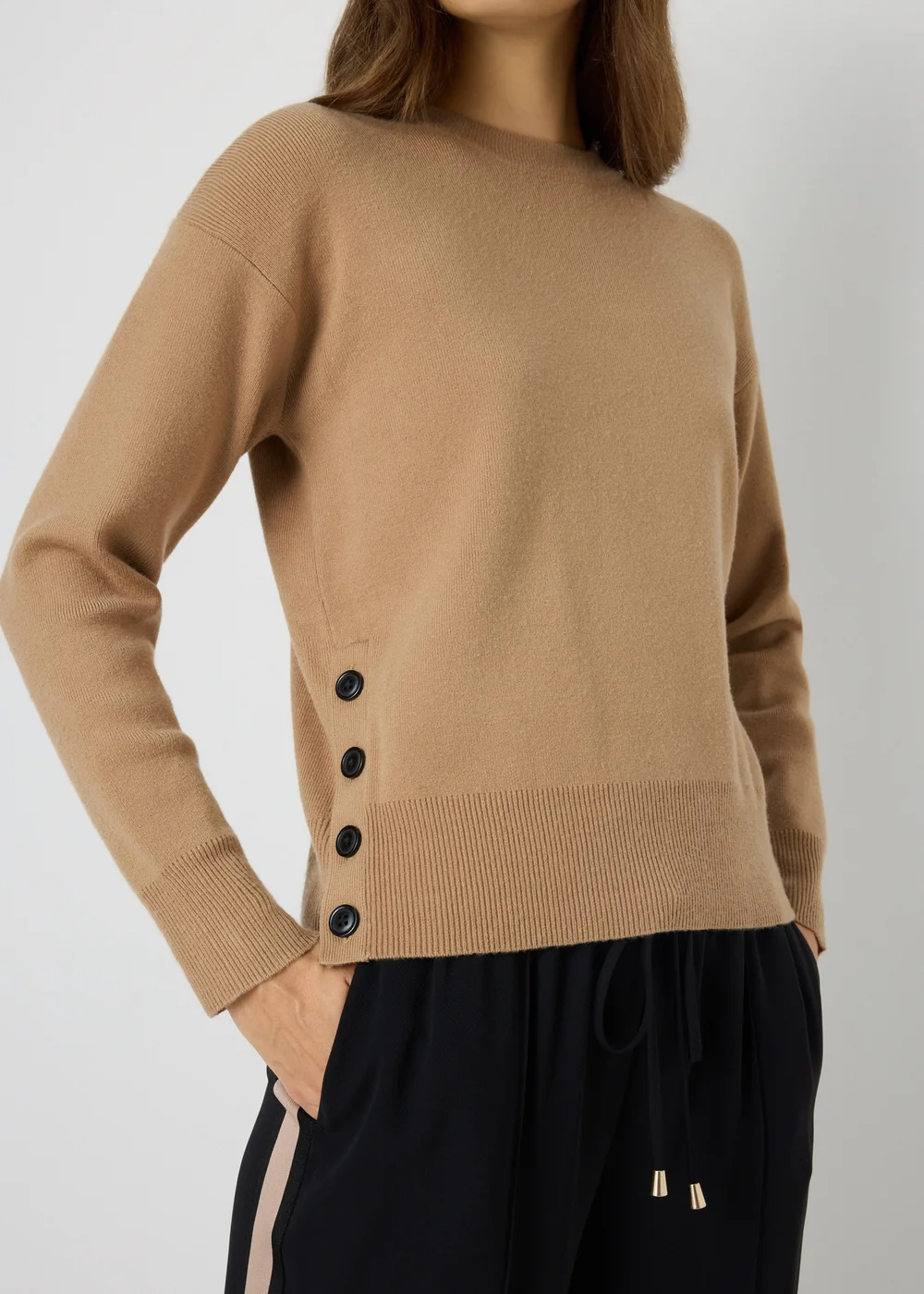 Et Vous Camel Button Jumper - S Image 3