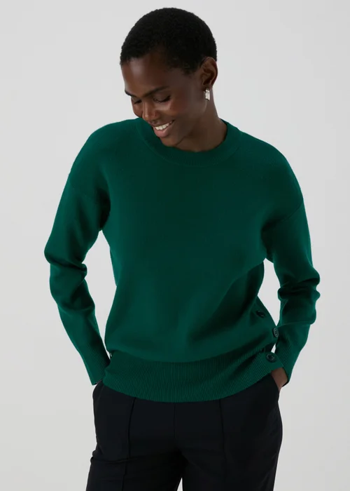 Et Vous Green Button Jumper - S Image 1