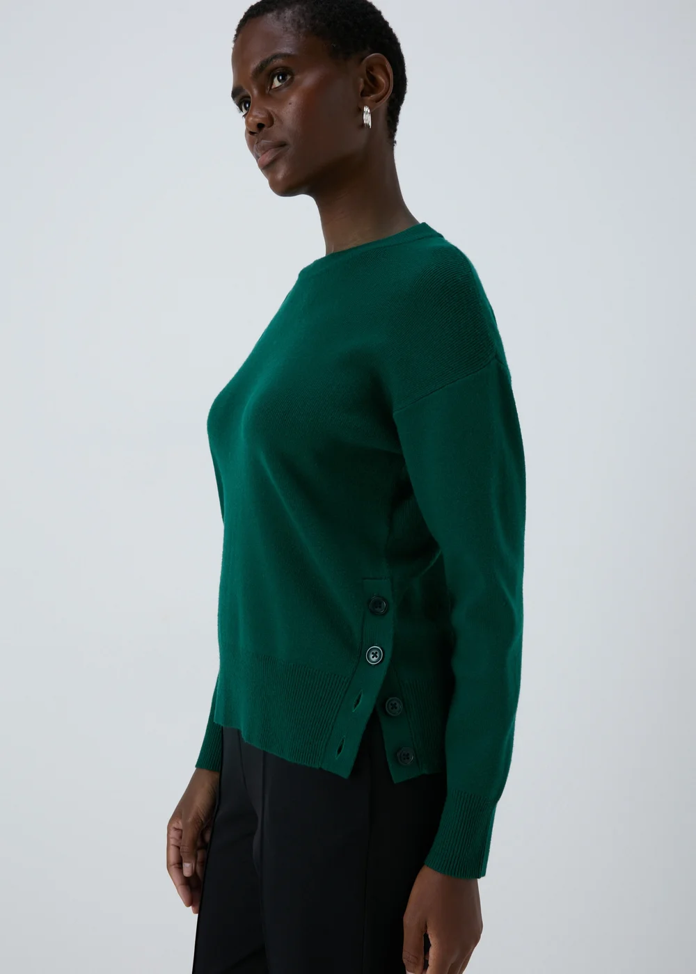 Et Vous Green Button Jumper - S Image 3