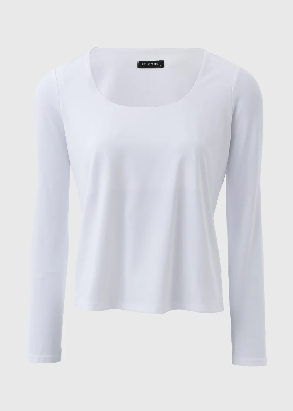 Et Vous White Square Neck Top - Size 8 Image 4
