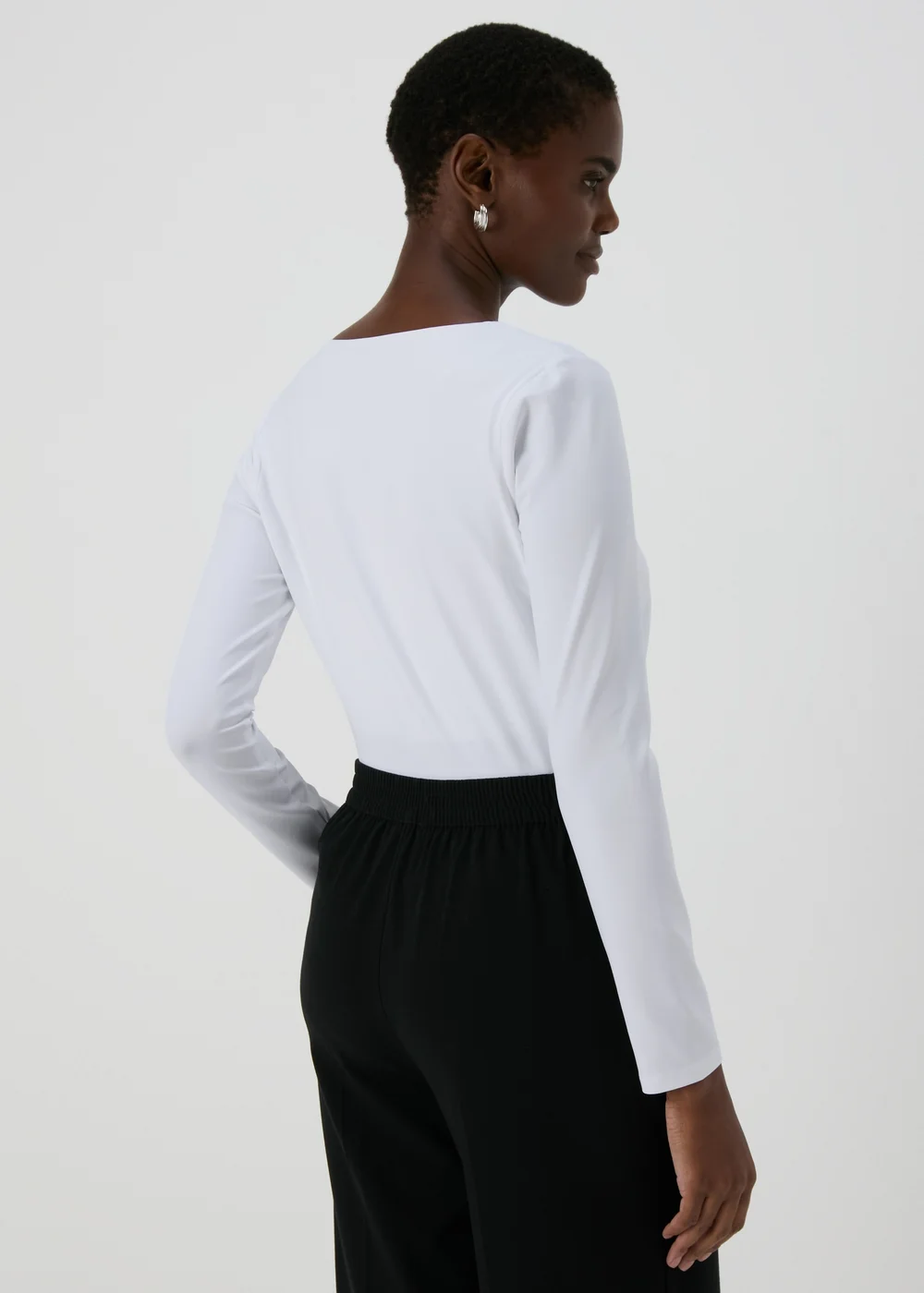 Et Vous White Square Neck Top - Size 8 Image 2