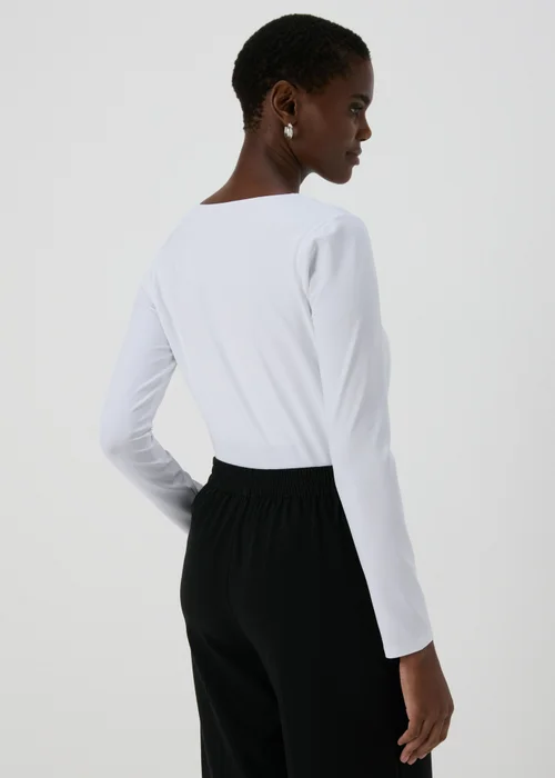 Et Vous White Square Neck Top - Size 8 Image 2