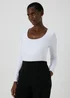 Et Vous White Square Neck Top - Size 8 Image 1