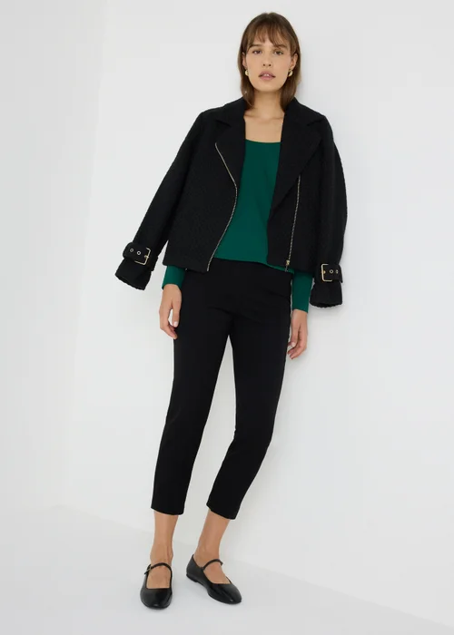 Et Vous Green Square Neck Top - Size 8 Image 1