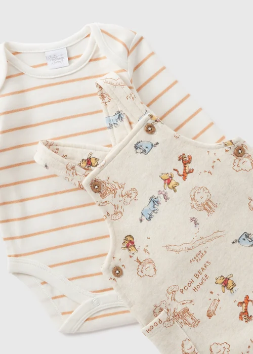 Winnie The Pooh Baby Cream Tigger Dungaree & Top Set (Newborn-18mths) - Age 0 - 3 Months Image 2