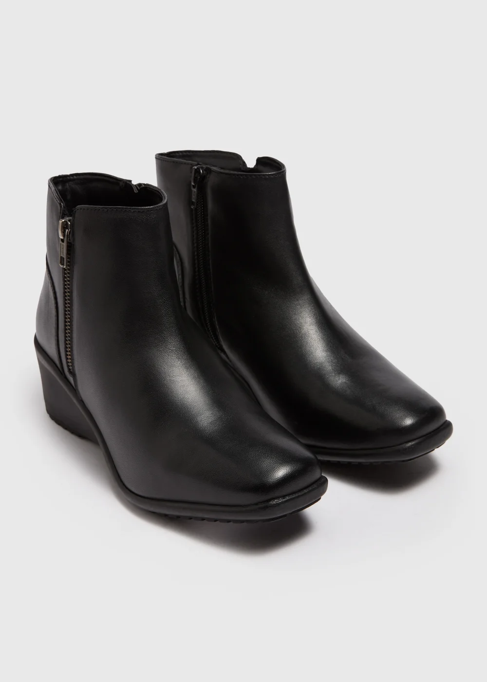 Black Wedge Ankle Boot - 3 Image 1