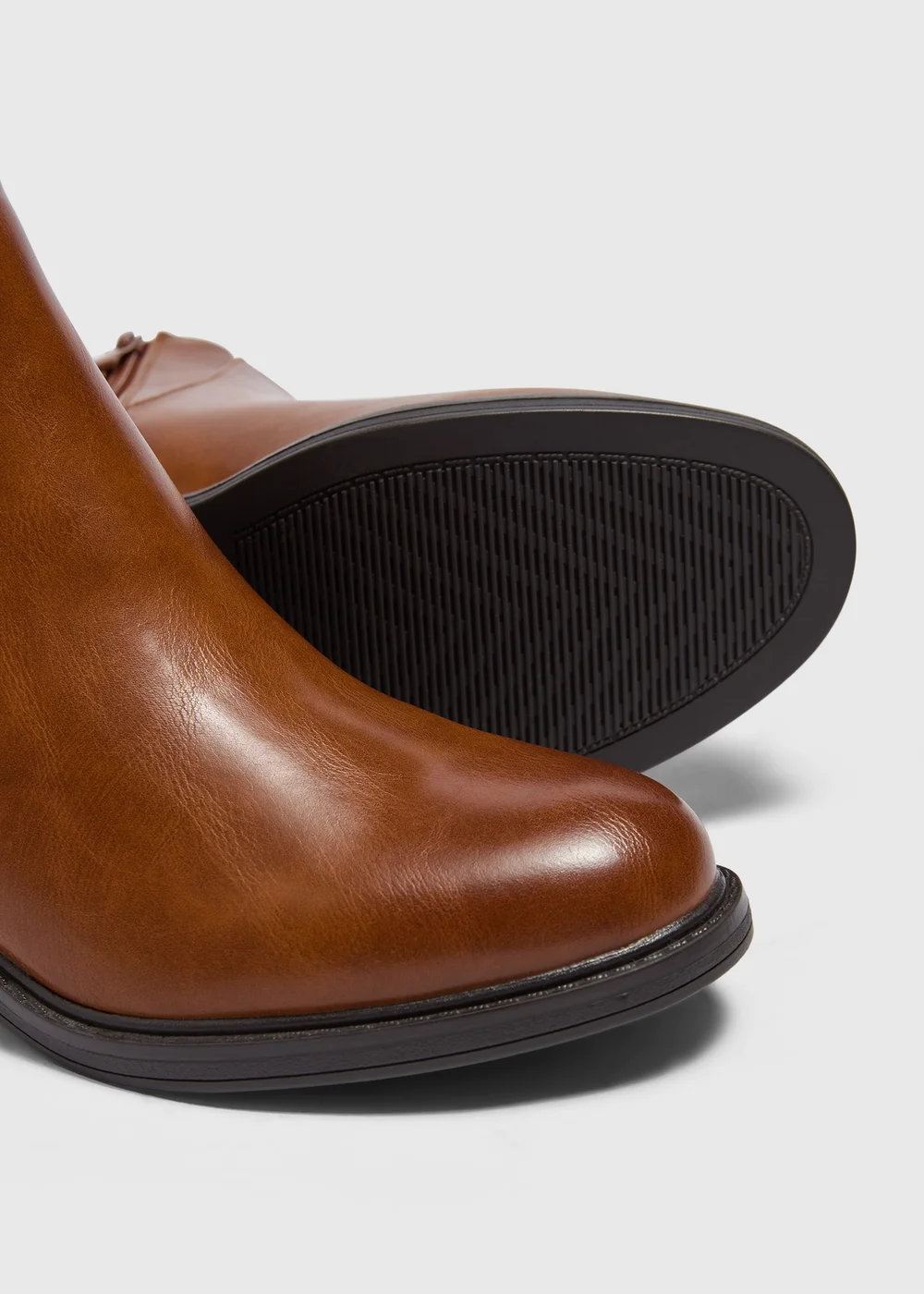 Tan Heeled Ankle Boot - Size 3 Image 2