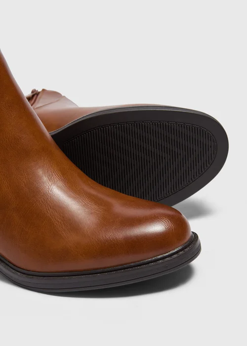 Tan Heeled Ankle Boot - Size 3 Image 2