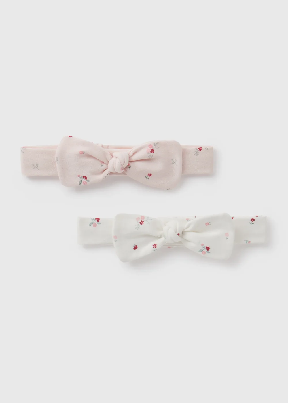 2 Pack Baby Pink Layette Headbands (Newborn-6mths) - Age 0 - 3 Months Image 1