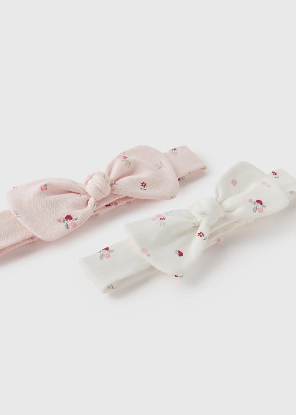 2 Pack Baby Pink Layette Headbands (Newborn-6mths) - Age 0 - 3 Months Image 2