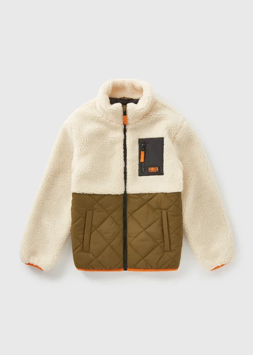 Boys Cream Fleece Jacket (7-15yrs) - 7 Yrs Image 1