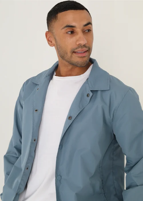 Brave Soul Blue Lightweight Coach Style Jacket - S Image 3