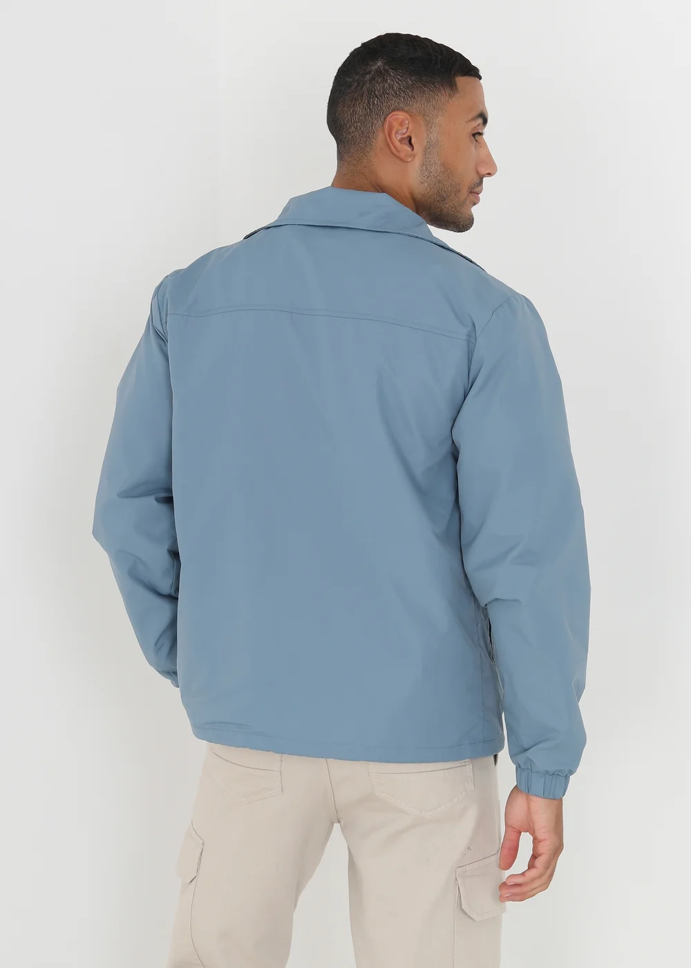 Brave Soul Blue Lightweight Coach Style Jacket - S Image 2