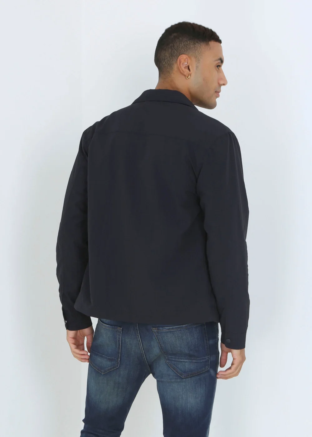 Brave Soul Navy Lightweight Shacket - S Image 2