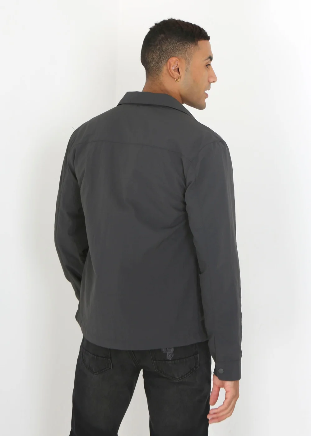 Brave Soul Charcoal Lightweight Shacket - S Image 2