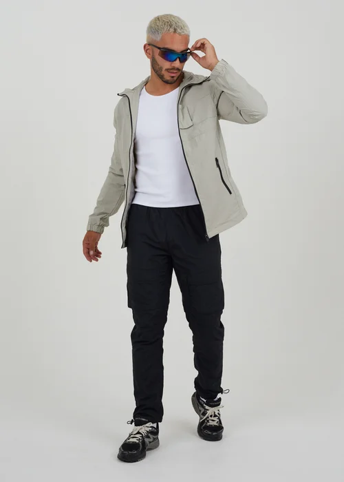 Brave Soul Stone Lightweight Hooded Jacket - S Image 3