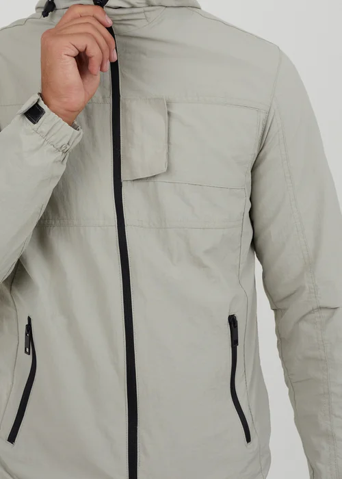 Brave Soul Stone Lightweight Hooded Jacket - S Image 4