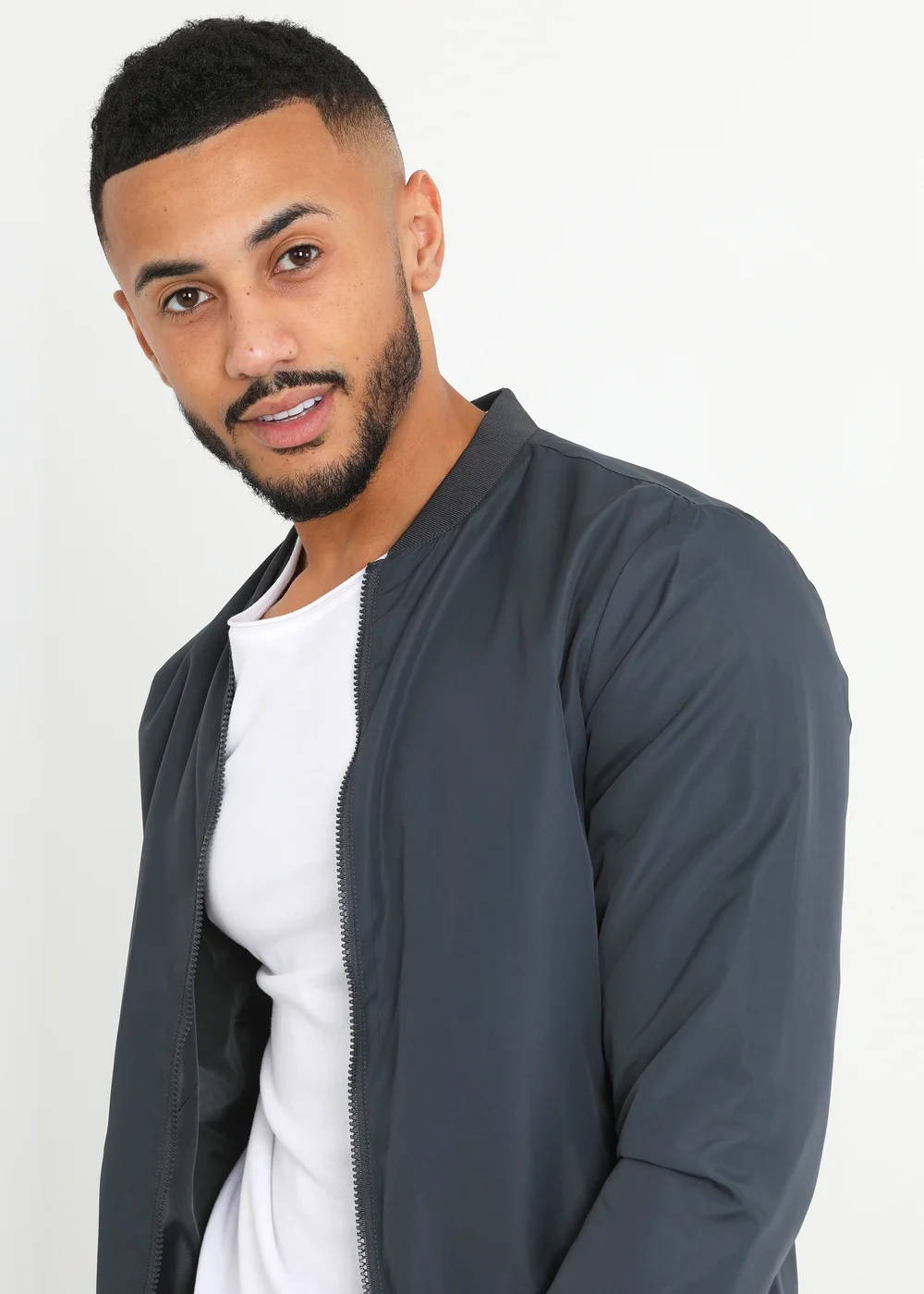 Brave Soul Charcoal Bomber Jacket - XL Image 3