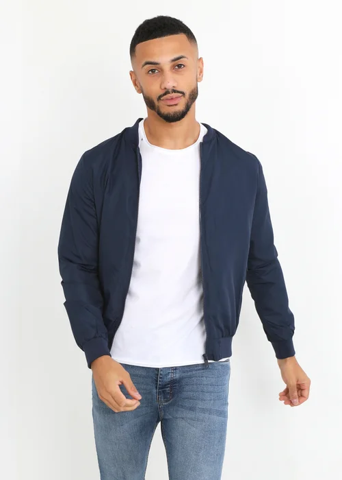 Brave Soul Navy Bomber Jacket - S Image 1