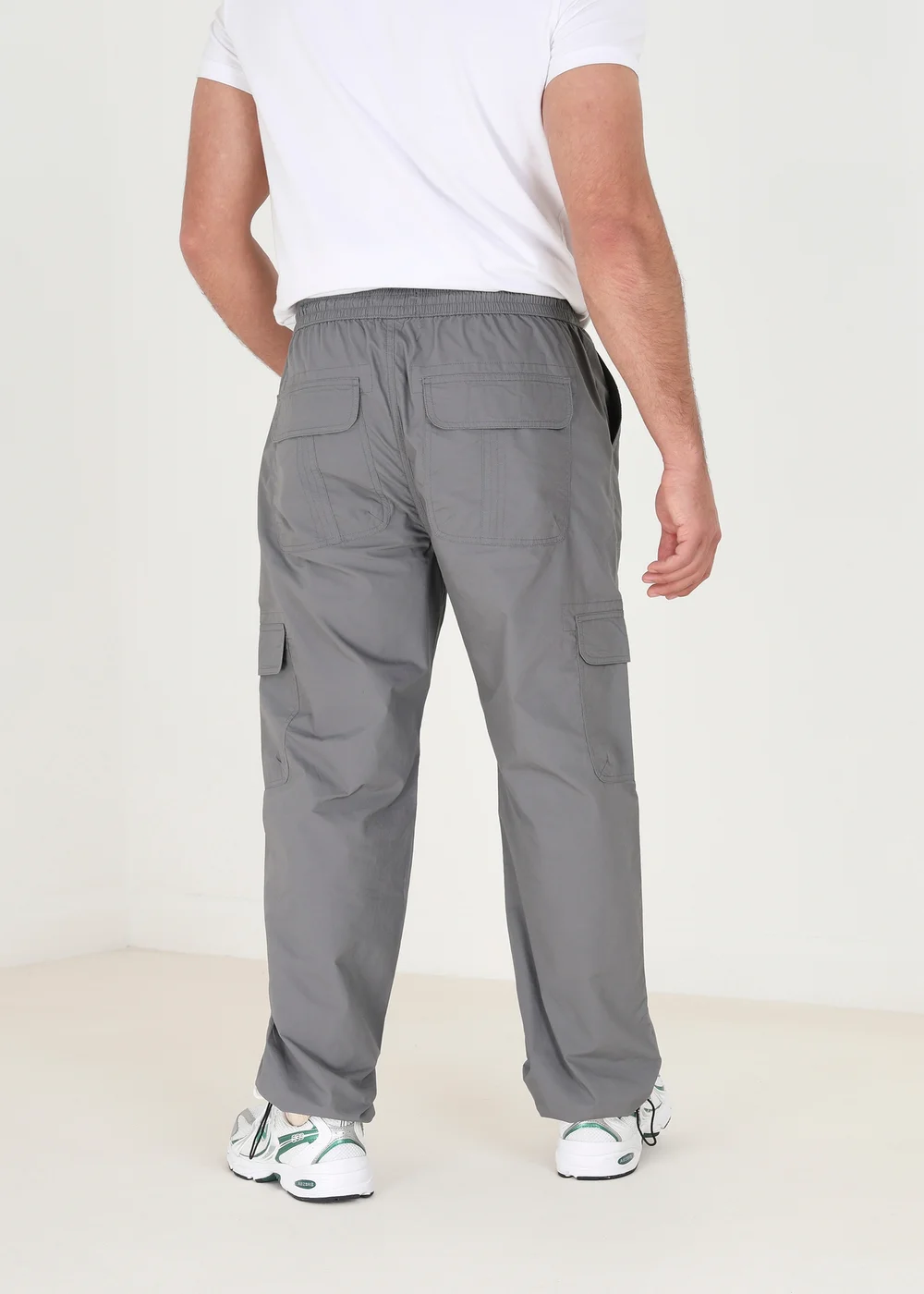 Brave Soul Dark Grey Cotton Poplin Cargo Trousers - 30/L32 Image 2