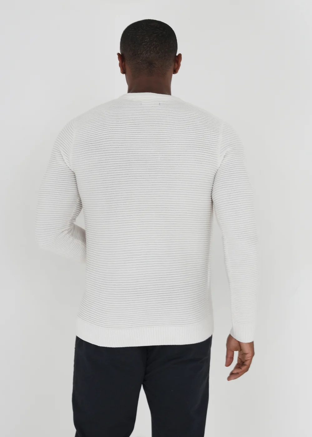 Brave Soul Ecru Crew Neck Knitted Jumper - S Image 2
