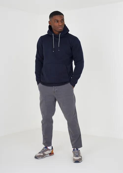 Brave Soul Navy Hoodie With Kangaroo Pocket - S Image 3